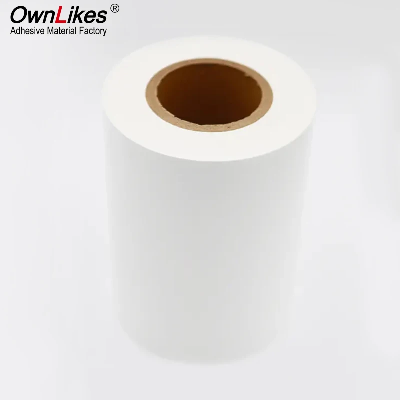 Ownlikes 2023 Best Quality Inkjet Sticker Paper 60mic 75mic White BOPP Self Adhesive Acrylic Adhesive Single Side Jumbo Rolls