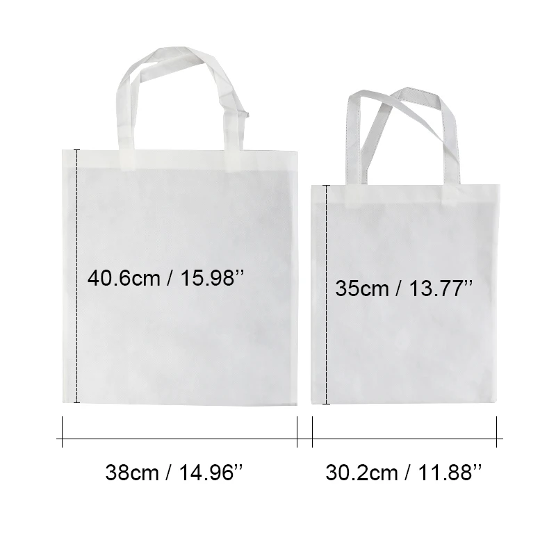 Cheap Price Sublimation Non Woven Tote Bag Customized A4 size Non Woven Shopping Tote Bags