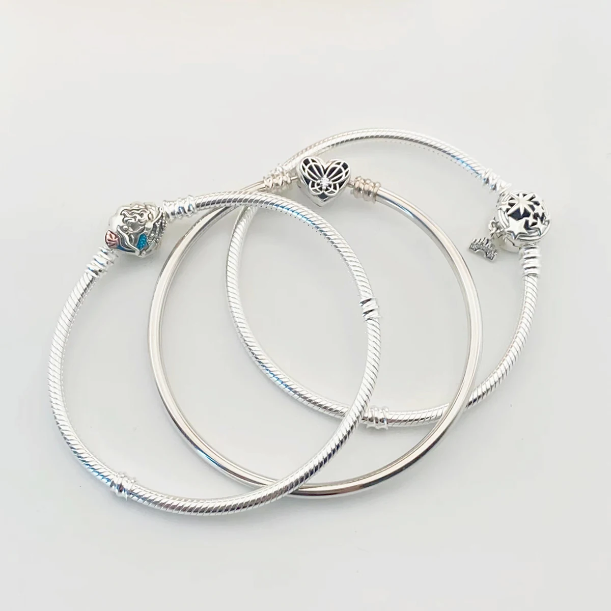 Factory wholesale S925 sterling silver snake bracelet with Silver Clasp for pandoraer bracelet fine jewelry