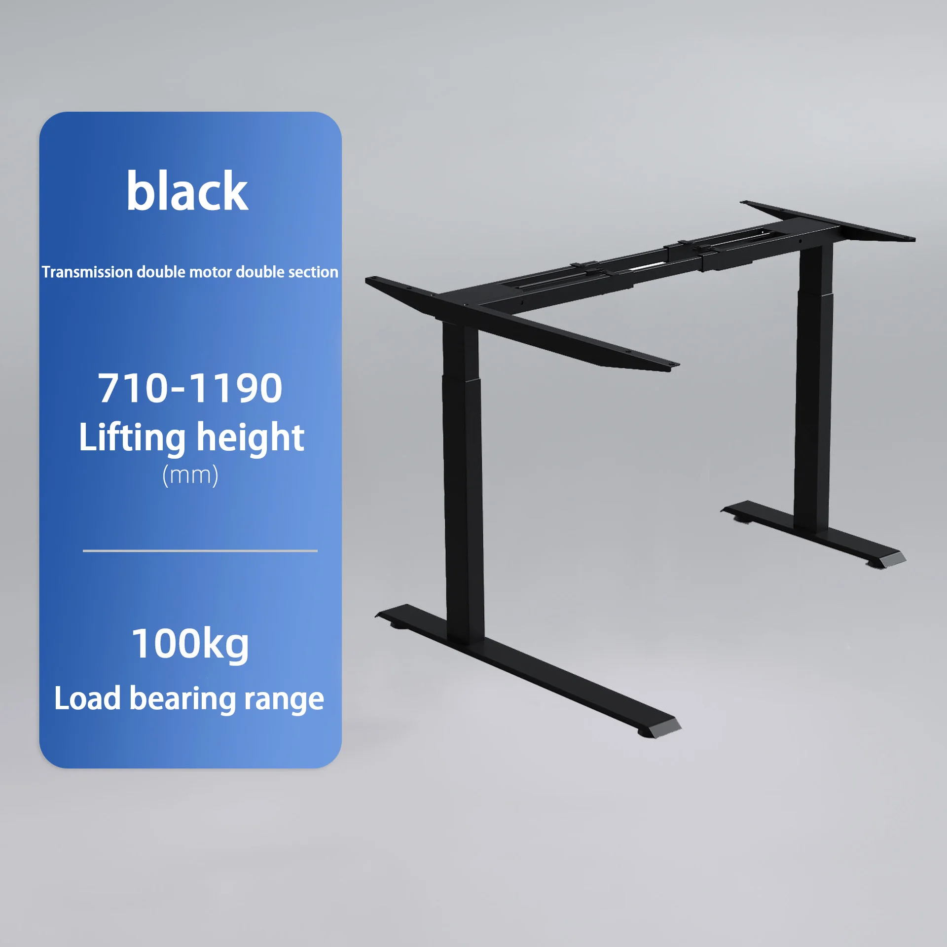 L Electric Frame Metal Stand Sit-Stand Adjustable Electronic Standing Desk with Power for Ergonomic Usage in School