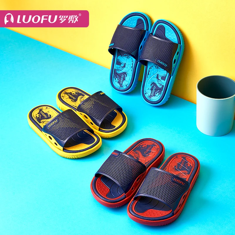 LUOFU kids EVA slide children sandals mules dinosaur kids shoes and sandals