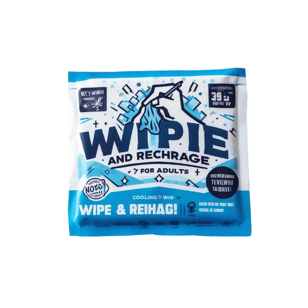 Custom Men Feminine Face Sport Body Remove Sweat Cleaning Fresh Water Wet Cooling Wipes