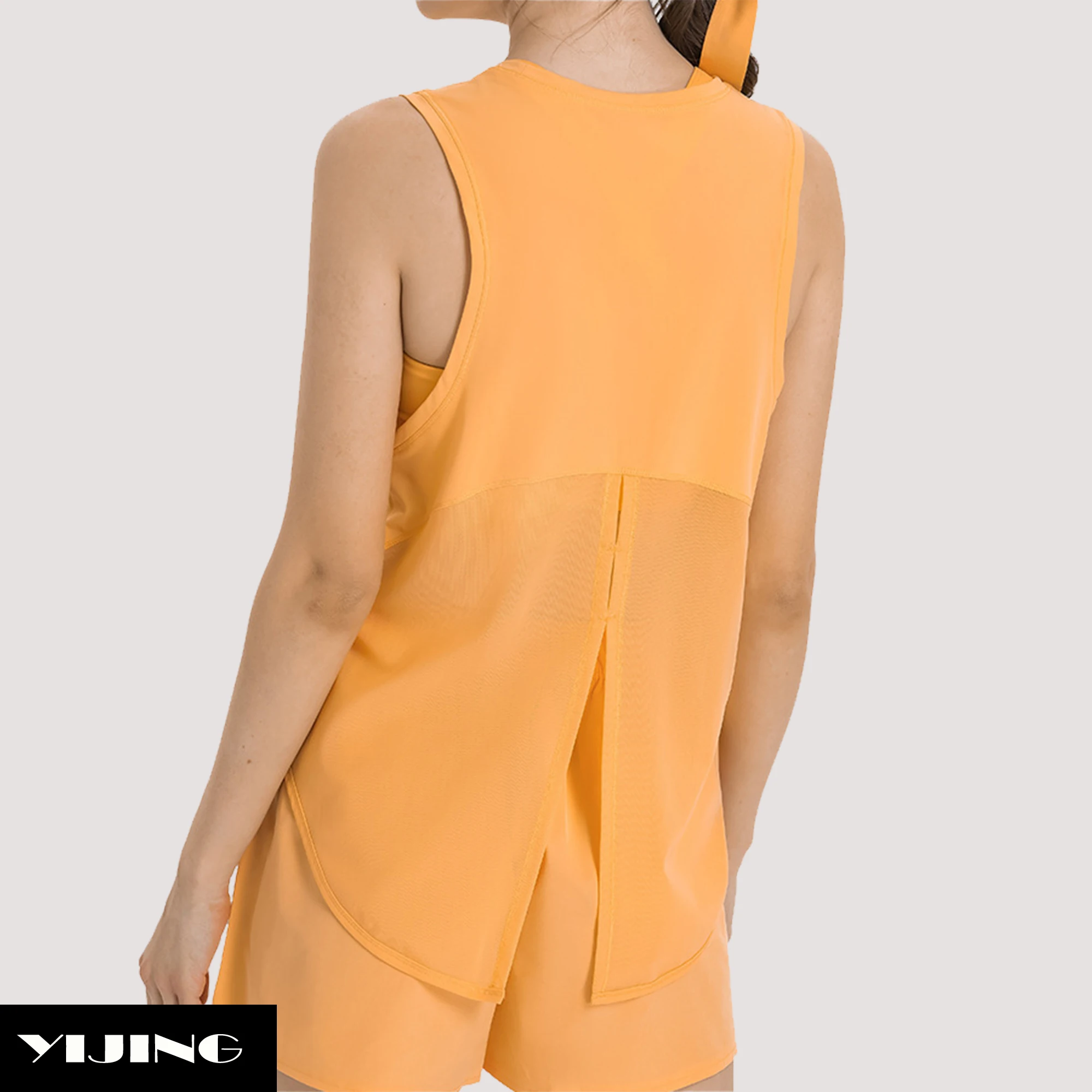 Женская дышащая сетчатая задняя панель Спортивная майка для девочек