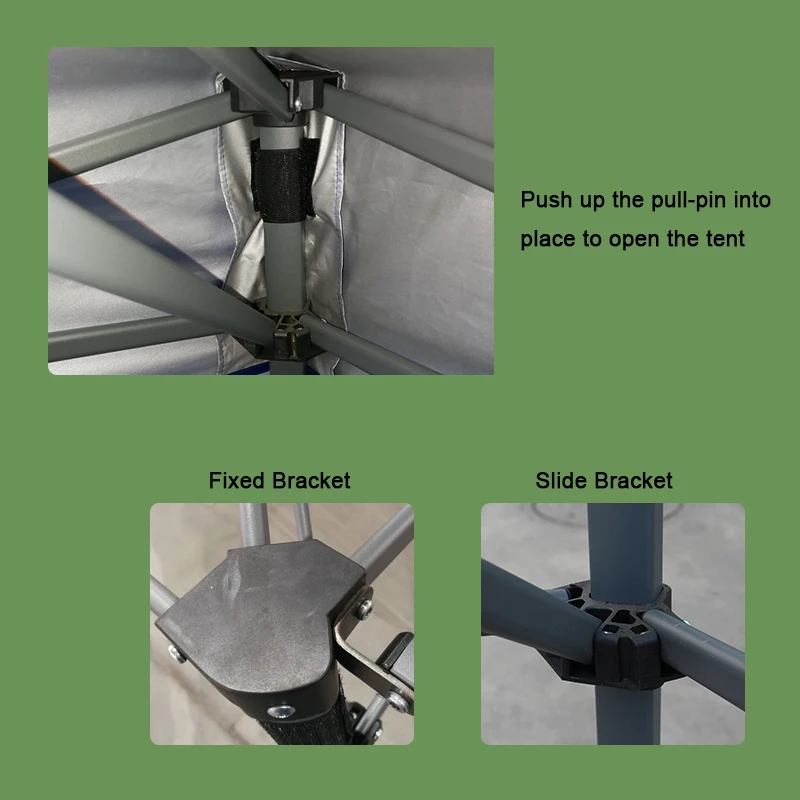 
2020 New Product Gazrden Aluminium Adjustable Height Oxford Fabric Folding Gazebo With Awning Tent Pop Up Gazebo 10x10 Canopy 