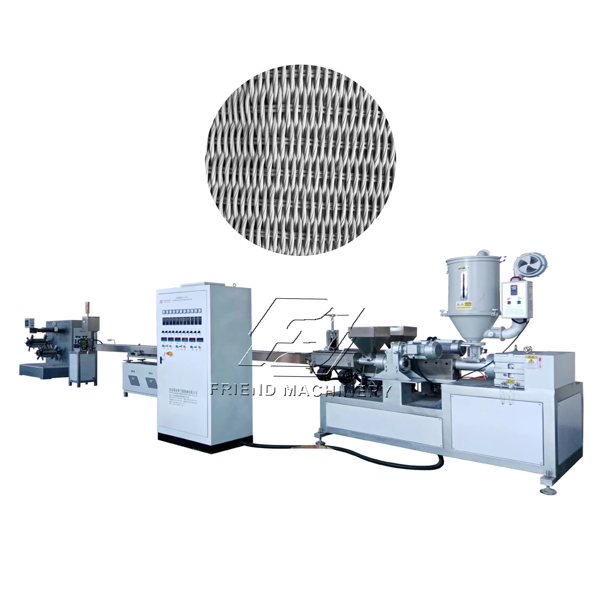 Экструзионная Машина из искусственного скрученного пластика ротанга/имитация плетения, машина для изготовления уличной мебели и контейнеров