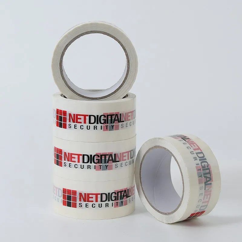 Sticker Printing Personalised Opp Jumbo Roll Brown Color Clear Bopp Customizable Logo Printed Packing Tape