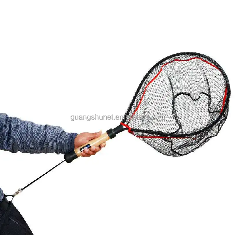 Aluminum alloy hanging glue nylon carbon fiber landing net stainless steel landing net fish landing net aluminium