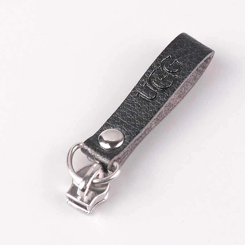 
Customize Your Brand Logo Leather Zip Puller Slider Zipper Wholesale 