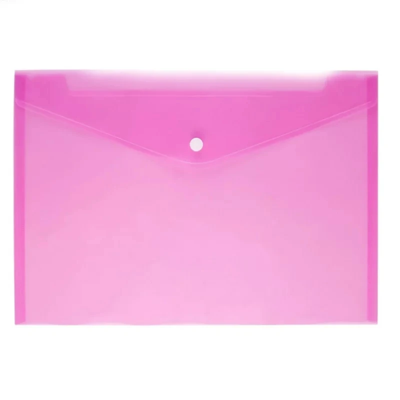 PVC A4 Envelope Holder Clear File Folder File Plastic Document Bag with Botton Office School Stationary