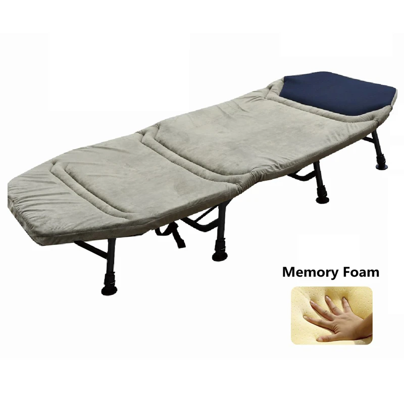 Folding Aluminum Fishing Chair Office Nap Bed Reclining Stretcher
