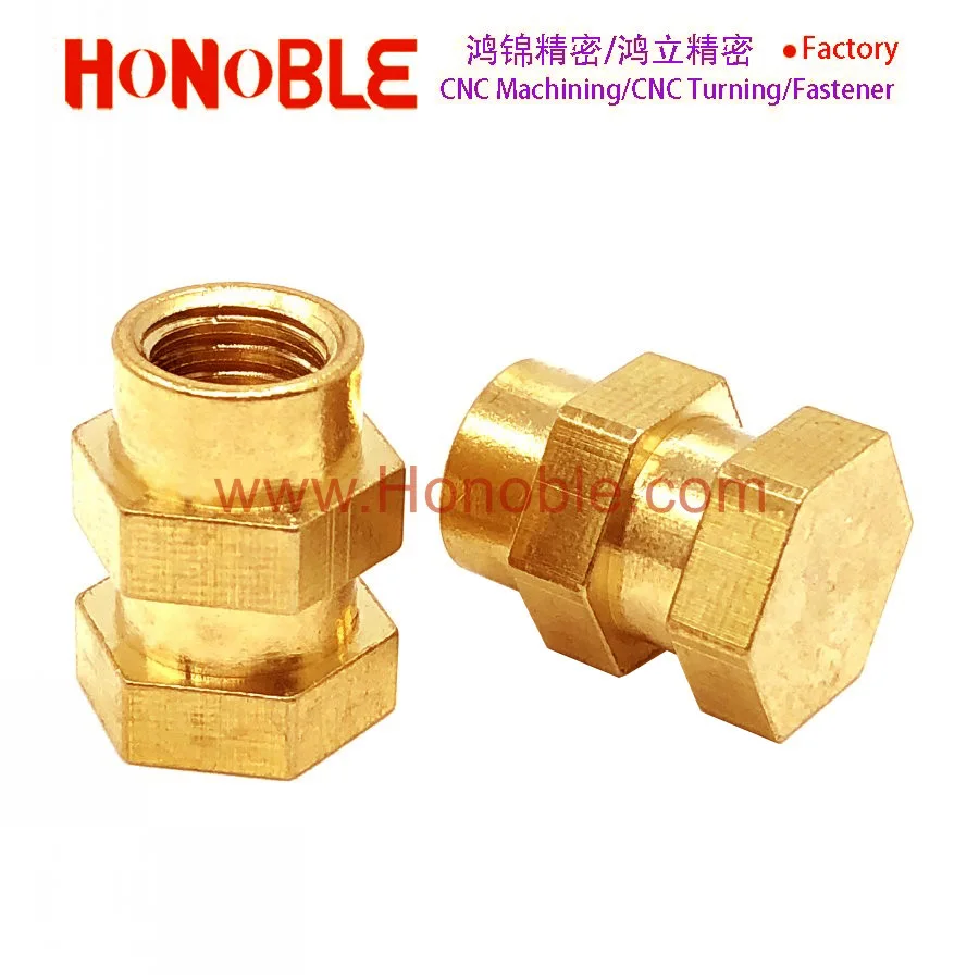 Hex nut M3/M5 Brass hex insert for plastic moulding