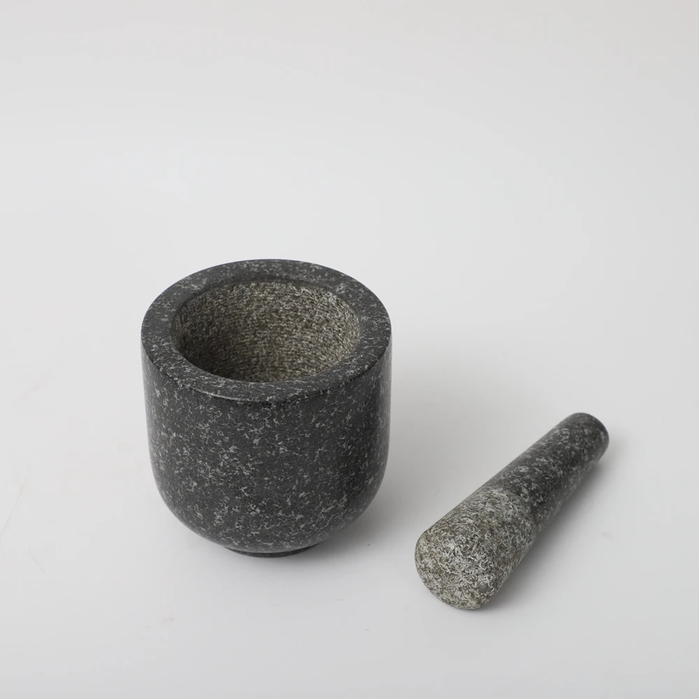 Hot Selling Factory Natural Granite Pestle and Mortar Stone Mortar and Pestle set