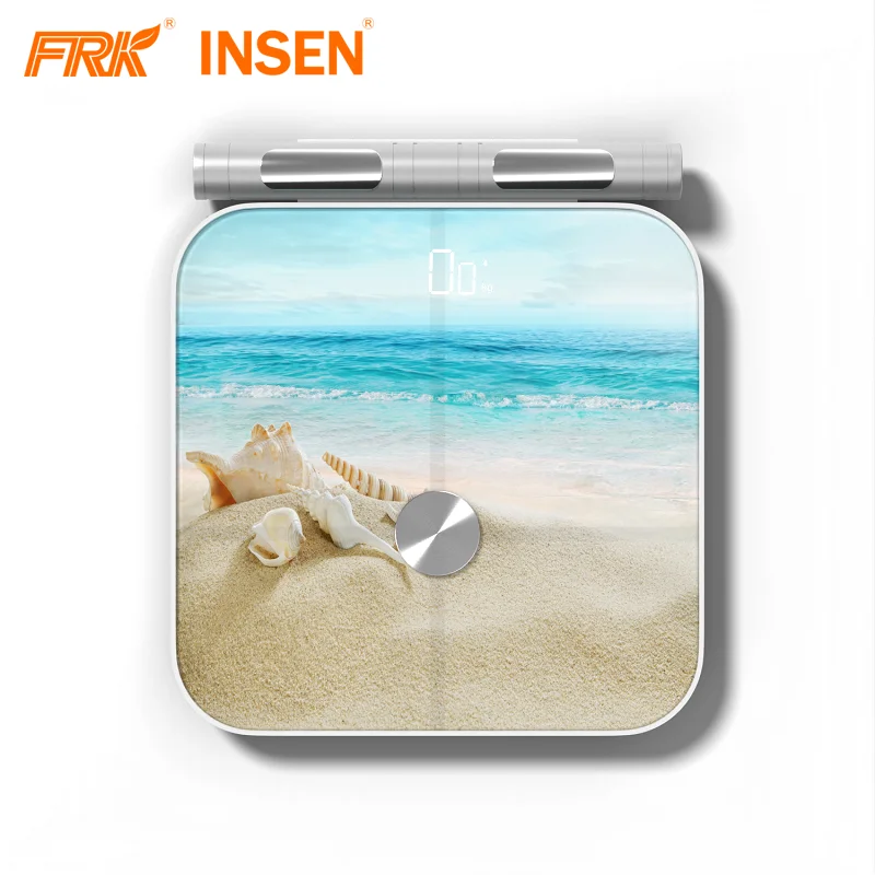 New Bath ITO Glass LED Display 8 Electrode Body Fat Analyzer Monitor Calculator Weight Scale