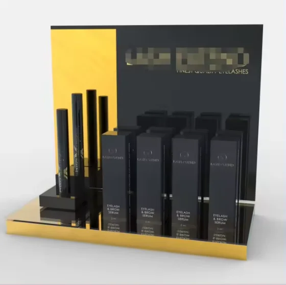 Fashion Customized Makeup Stand Display Rack Counter Acrylic Cosmetics Display Rack centerpiece acrylic display