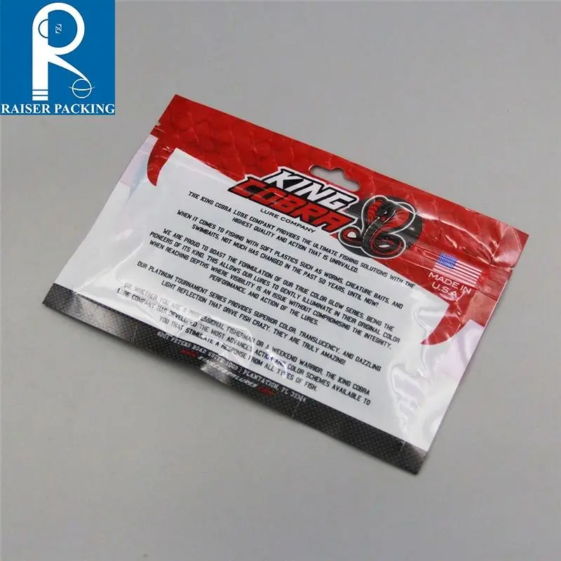 Наживка для рыбалки с пластиковой упаковки 3 боковой шов замка застежка-молнии фольги прозрачным окном мягкая рыболовная приманка