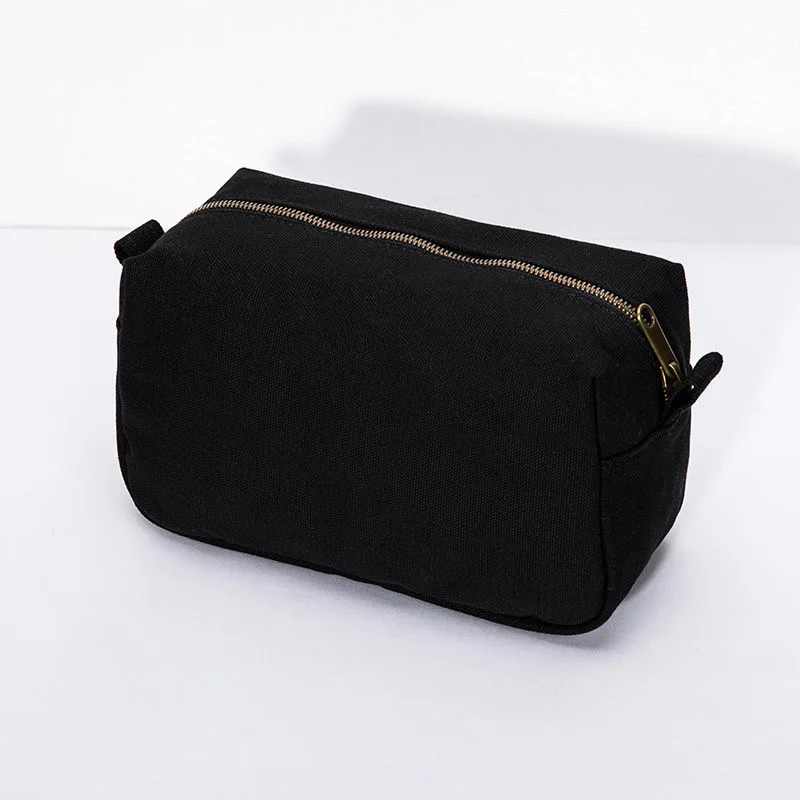 Organic Cotton  Cosmetic Bag  Blank DIY Craft Bag Canvas Pencil Case Blank Makeup Bags- Canvas Pencil Pouch