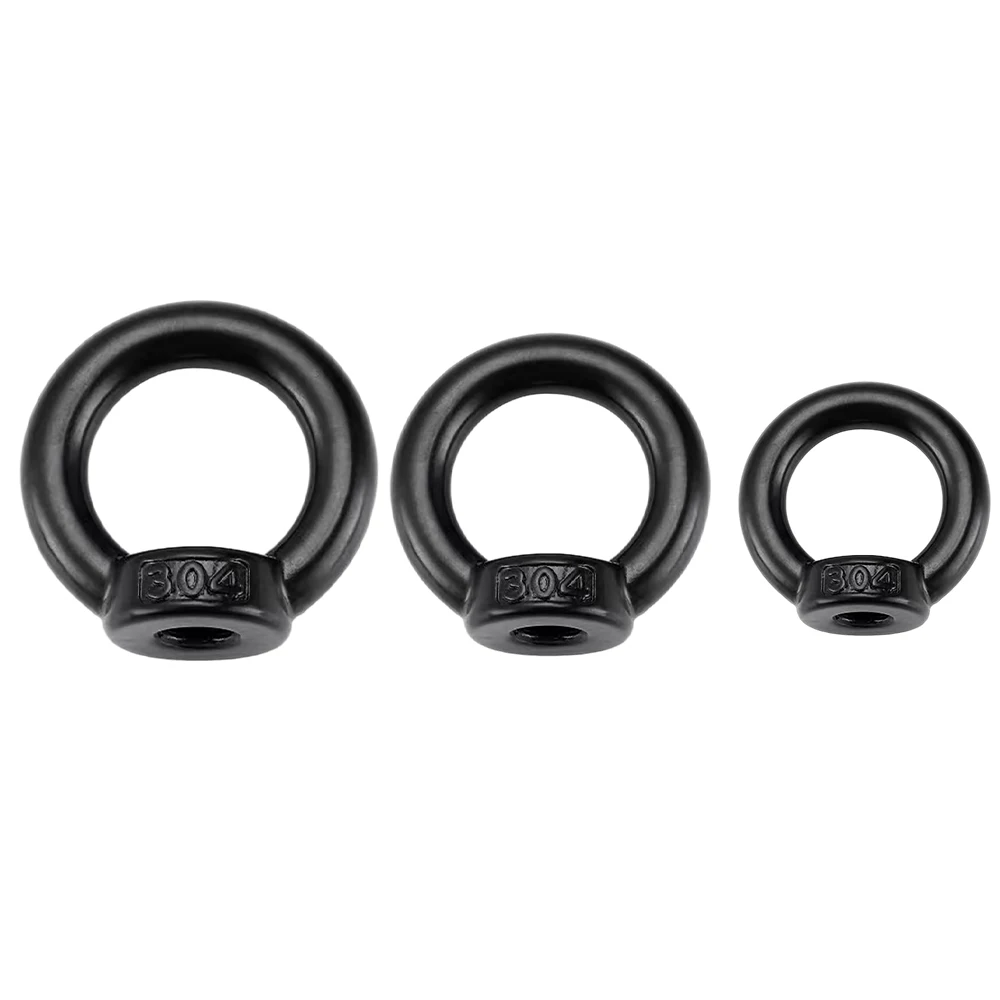 Wholesale Din582 High Quality M3 M4 M5 M6 m8 Forged Round Ring Shape Plated Black Lifting Eye Nuts