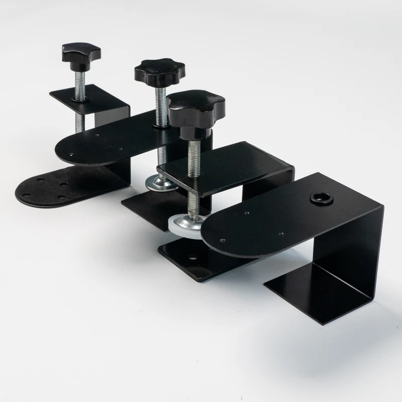 TIN KONG Customized High Quality Black Powder Coating Drawer clamp Desk C Clamp For Furniture