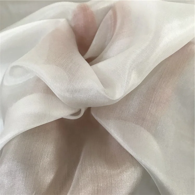 
Organic Undyed White Silk Habotai Pongee Fabric 5mm Habotai Silk Fabric for batik painting printing 