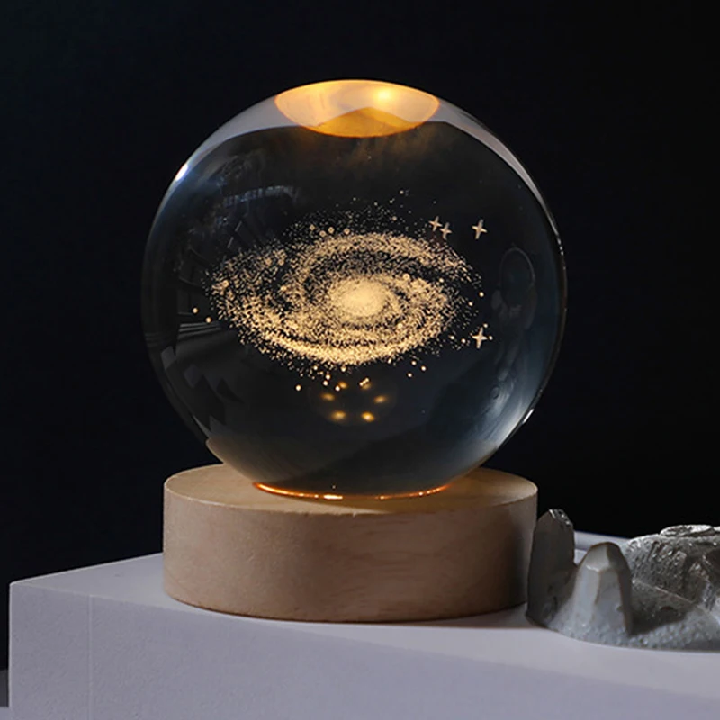 Nordic Modern 3d Interior Crystal Lamp Light Luxury Simple Living Room Bedroom Study Designer Exhibition Hall Table Lamp LED