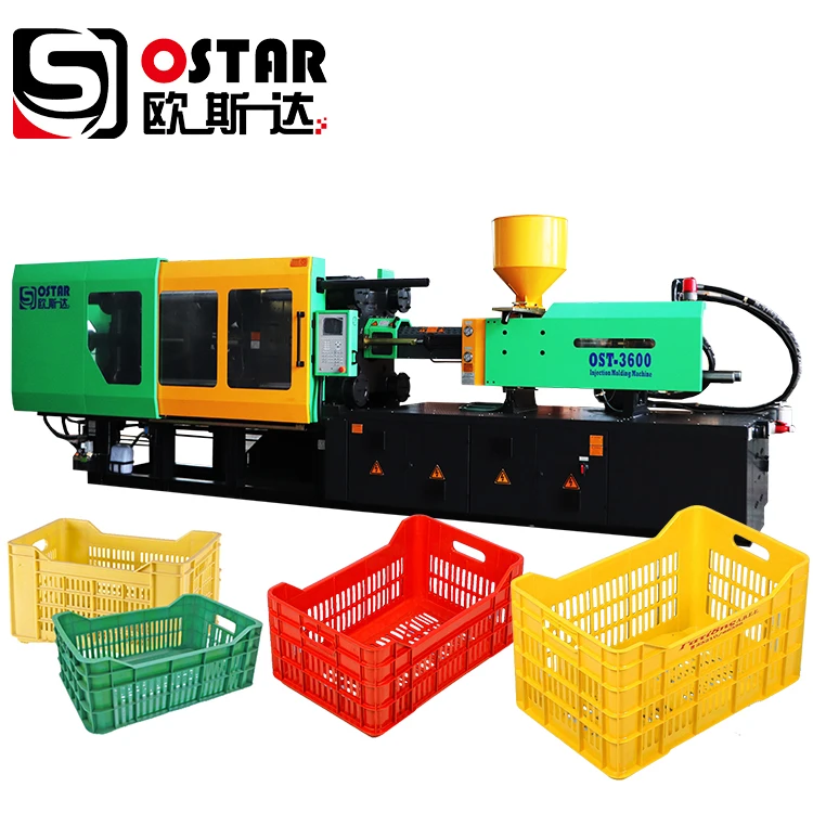 Fast speed 550t 5500kn plastic injection machine making machinery for storage box fruit vegetable crate