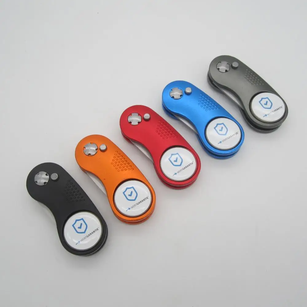 New Popular retractable Metal Golf Divot Tool with personalized Logo Ball marker