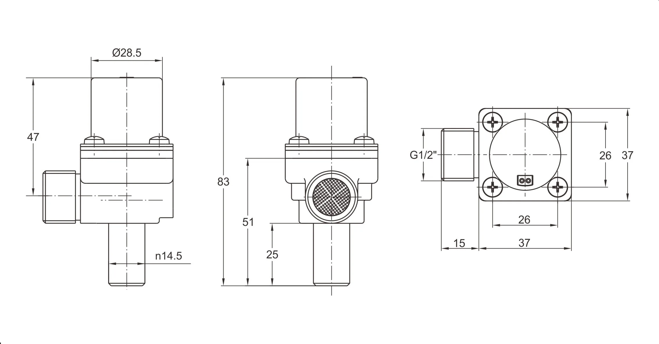Electric solenoid water valve 6V plastic water media magnetic water valve