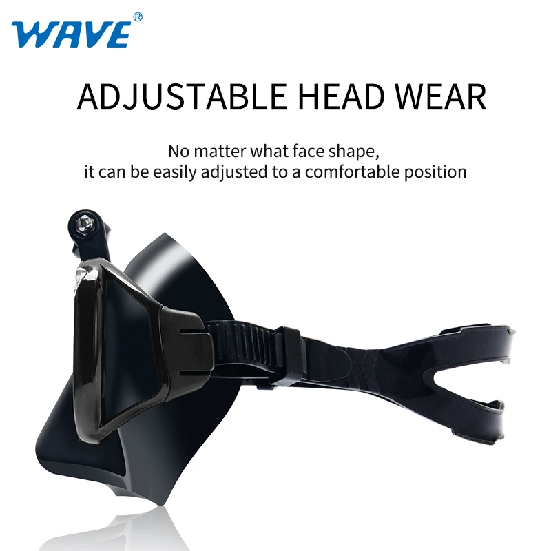 Tempered Glass snorkeling scuba deep Gopro Camera Diving Mask Snorkel Mask with camera mount