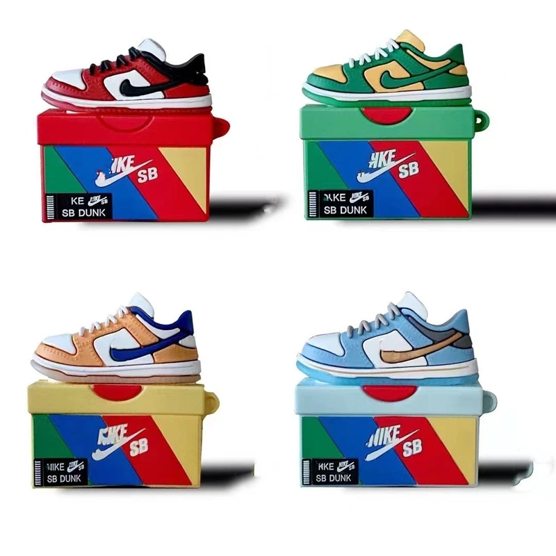 designer Fashion 3D silicone sneakers cover earbuds  for airpod 1 2 3 pro earpods case