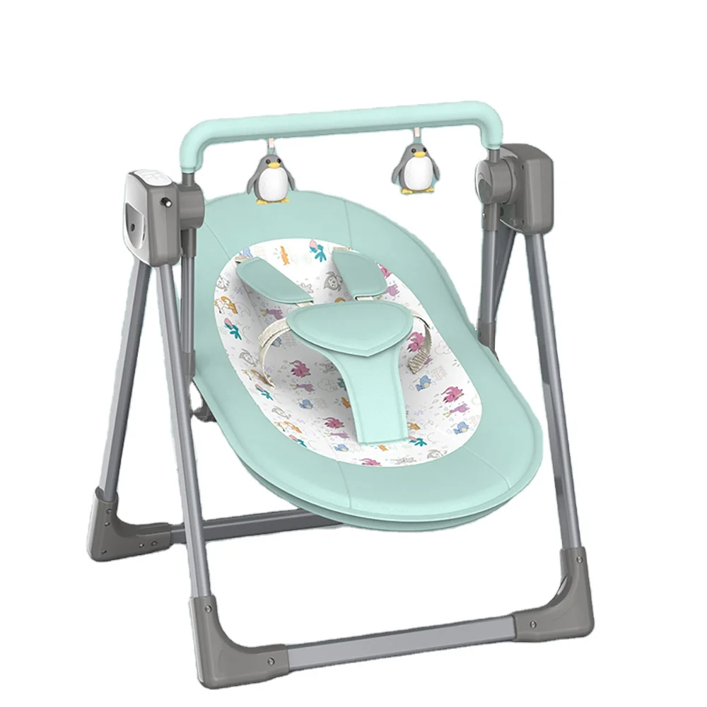 Hot sale Multi-functional Electric Swing Newborn Baby Portable Cradle Infant Rocking Bassinet Foldable Swing For Baby