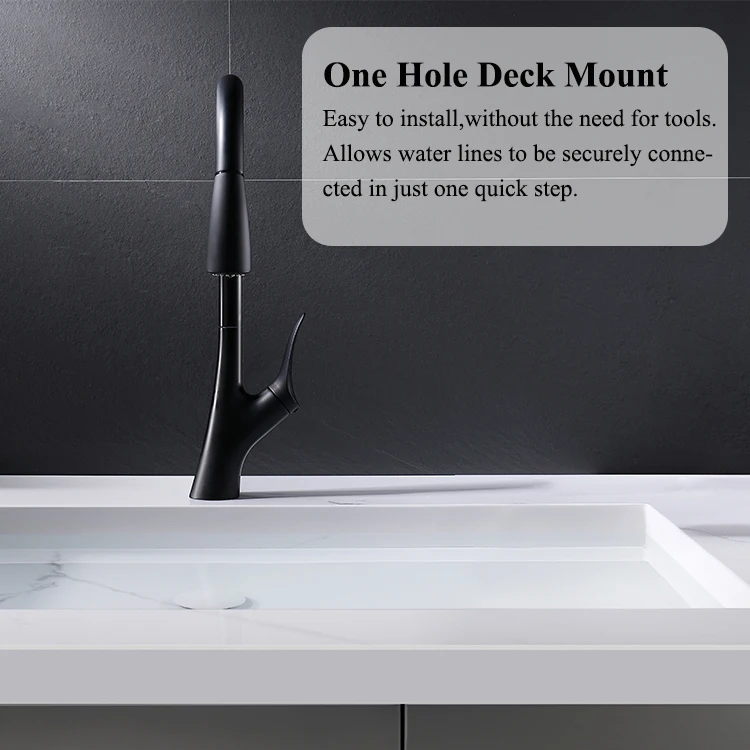 Black Pull Out Kitchen Faucet Sink Faucet Single Handle Kitchen Mixer Kitchen Taps