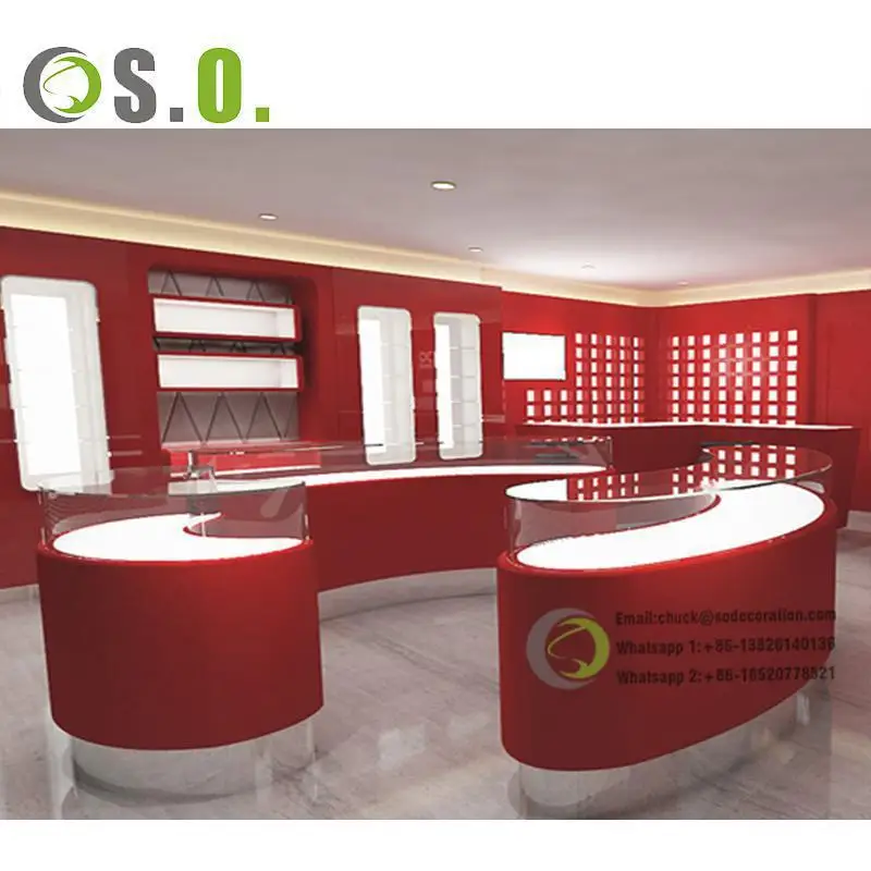 Customized Retail Tobacco Shop Display Showcase Smoke Shop Display Counter Cigarette Store Cabinet