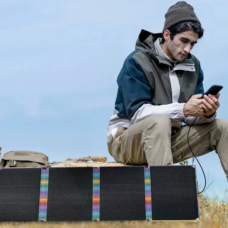 Glory Solar Plate solar charger 36 watt folding portable solar panel solar phone charger for camping power bank plug and play