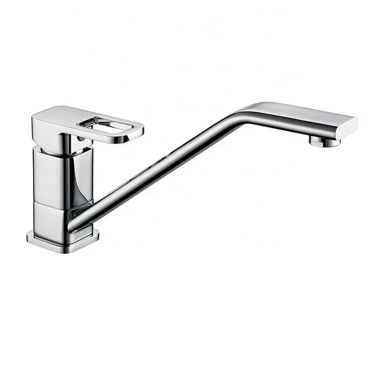 Deck Mounted Brass Long Swiving Spout Single Lever Sink Faucet