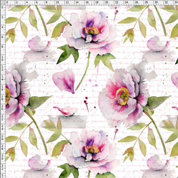 Double Sided Minky Fabric Custom Chinese Style Flower Art Paint Colorful Super Poly Fabric