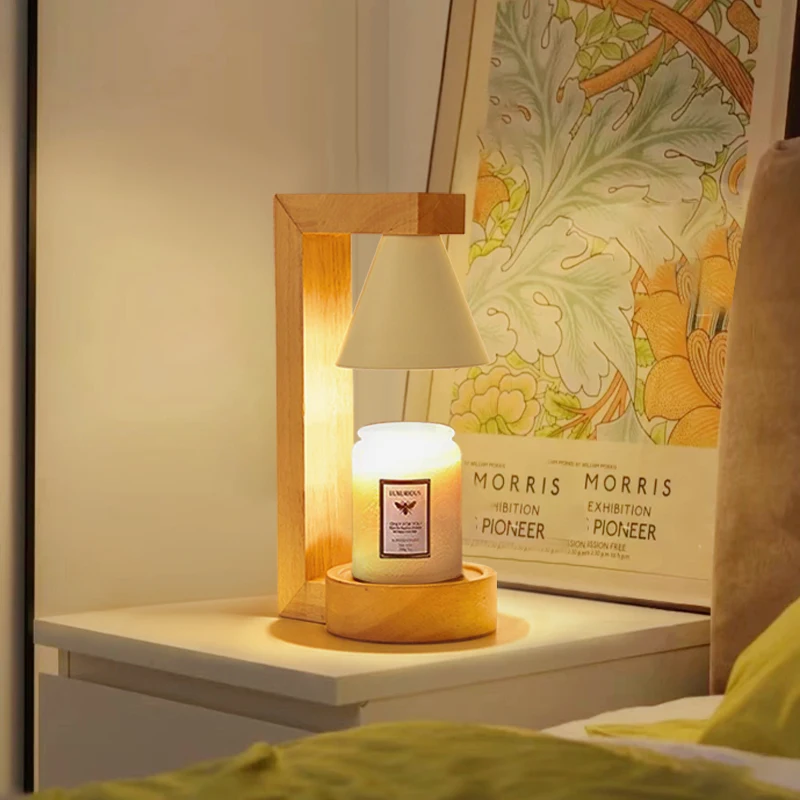 Заводская беспламенная лампа для плавления свечей ароматерапия ароматический воск домашние подарки Свеча теплая с натуральным деревом горячая Распродажа таймер