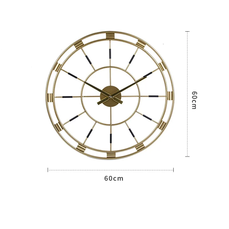 60*60cm Creative porch restaurant hanging clock decoration wall clock living room simple silence clock