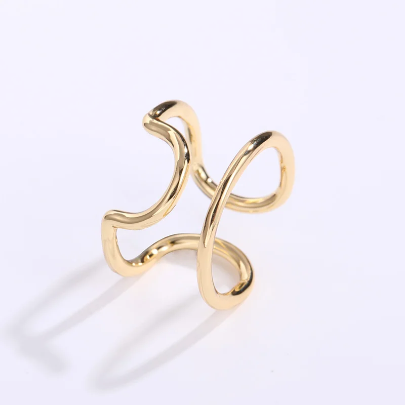 Fashion Jewelry nail ring for women copper zircon Crystal Beaded adjustable finger rings Gold Plated fingertip ring