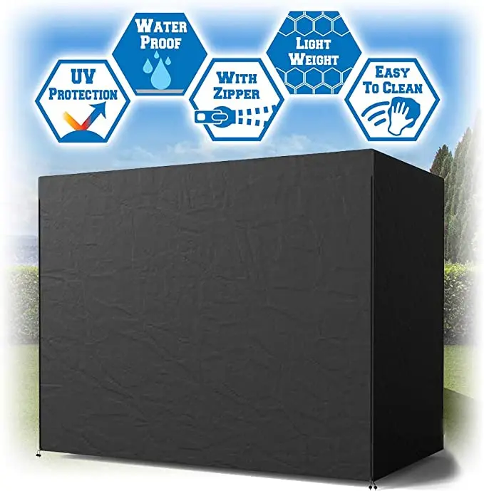 
Patio Outdoor Garden Swing Covers, 3 Seater Waterproof and Weather Protection Durable Porch Swing Covers,Black 
