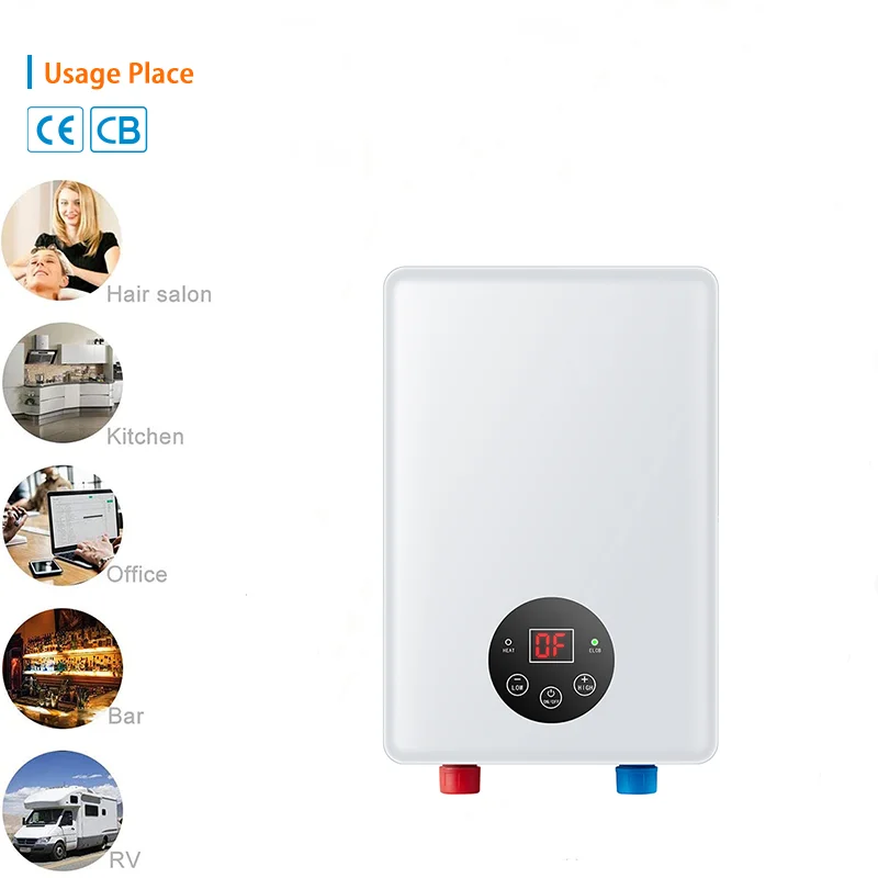 3500w Mini Instant Electric Tankless Hot Water Heater Shower Bathroom Electric Hot Water Heater