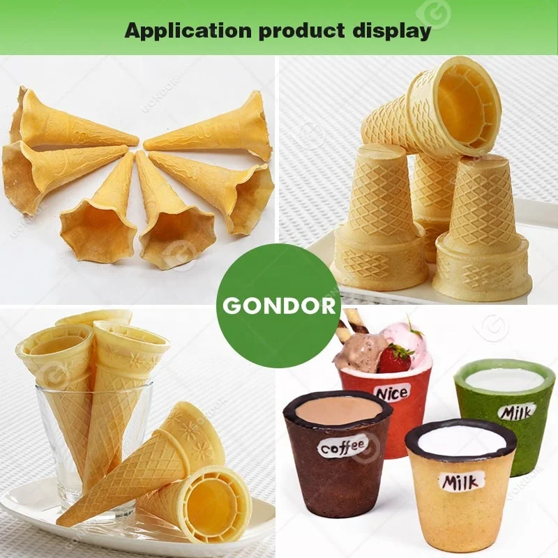 Sugar Small Make Icecream Roll Industrial Semi Automatic Wafer Bake Manual Ice Cream Cone Maker Machine