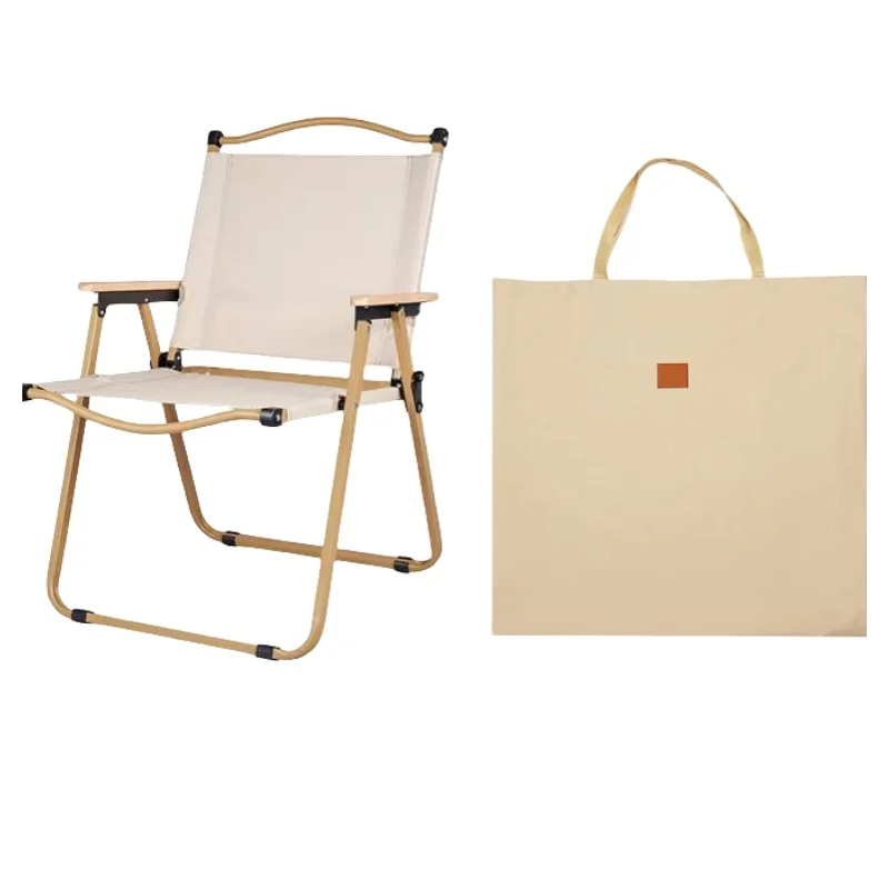 Hot Sale Steel Foldable Outdoor Wood Grain Aluminum Portable Lightweight Camping Beach Folding Chair Kermit