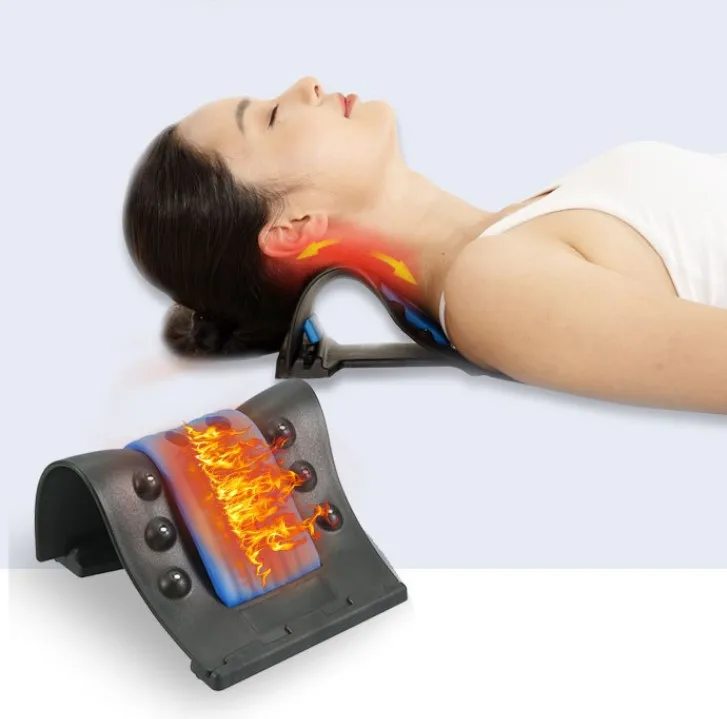 Newest Mini Portable Neck Care Massage Cervical Pillow Pain Relief Traction and Heat Therapy Device