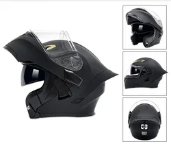 Motorcycle double-lens faceless helmet motorcycle full helmet personality big tail knight safety all-season universal helmet