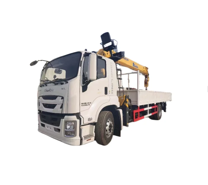 Isuzu Giga FTR 205 hp Boom Crane Truck Mounted Crane with 8 tons 10 tons Straight Knuckle Boom Crane Truck