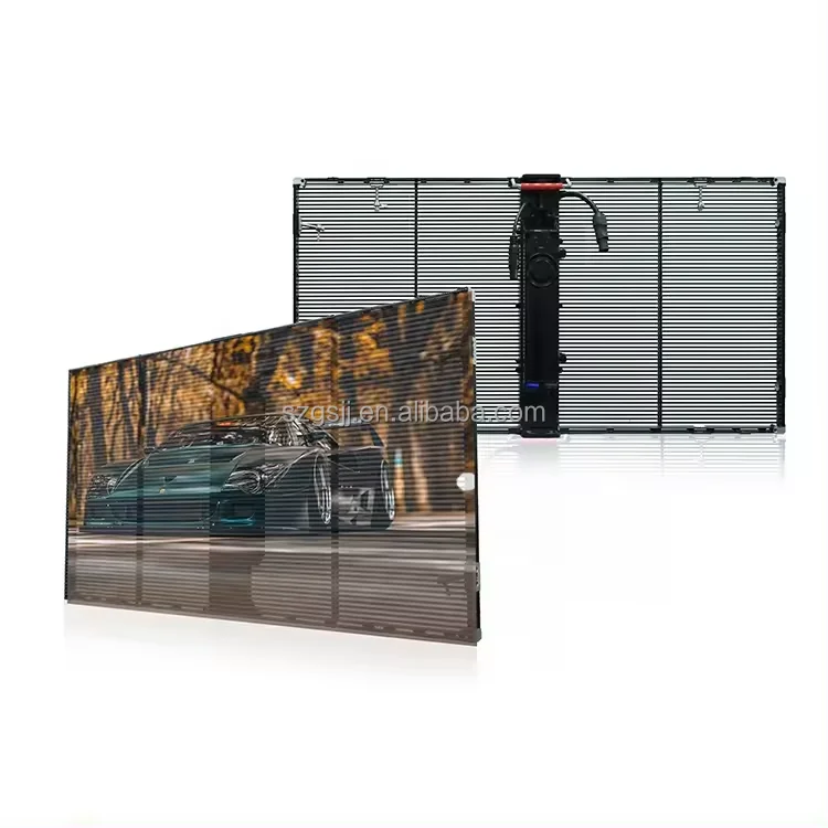 GS Крытый p3.96 x 7 81 1000x500 мм стеклянный оконный прозрачный СВЕТОДИОДНЫЙ экран