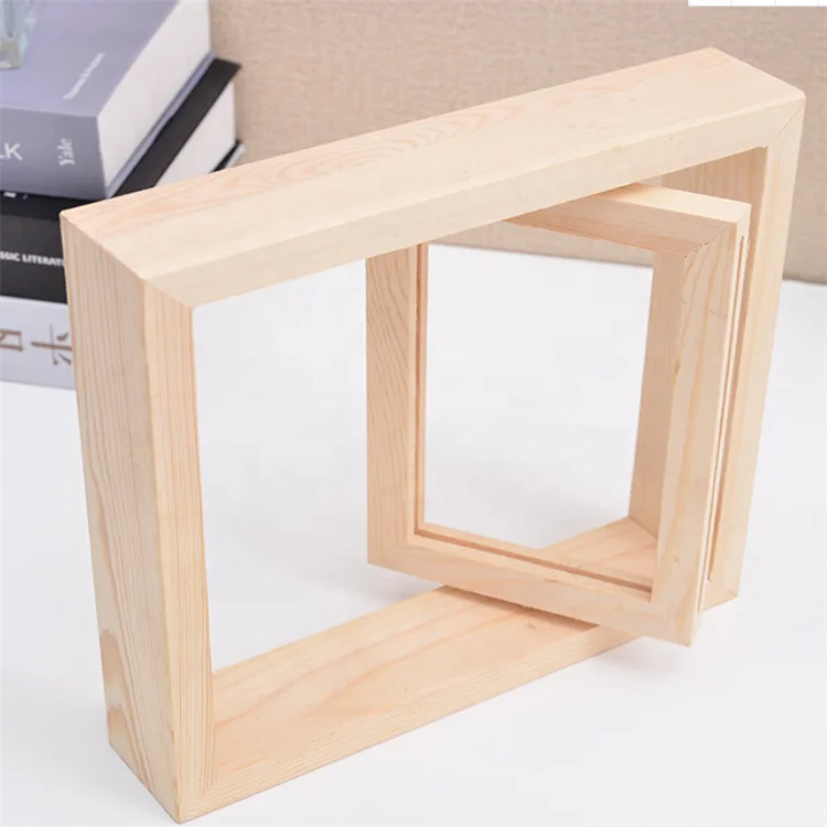 Creative 6 Inch MDF Photo Frame Double-Sided Rotating Picture Frame Customized Wooden Photo Frames Desktop Decor