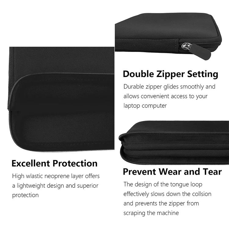 New Simple Portable Computer Tablet Laptop Bag Custom Sublimation Printed Neoprene Laptop Sleeve Case Pouch