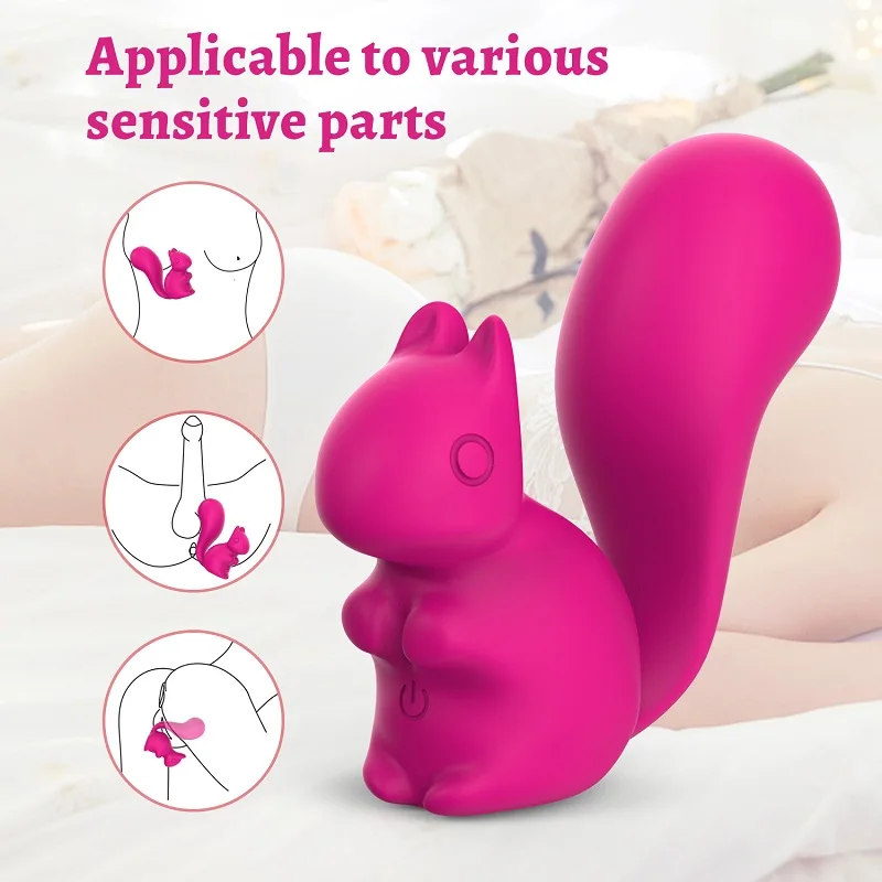 2024 Cute Animal Sex Toys Squirrel Vibrator with 10 Vibration Patterns for Female Clitoral Stimulation Massager