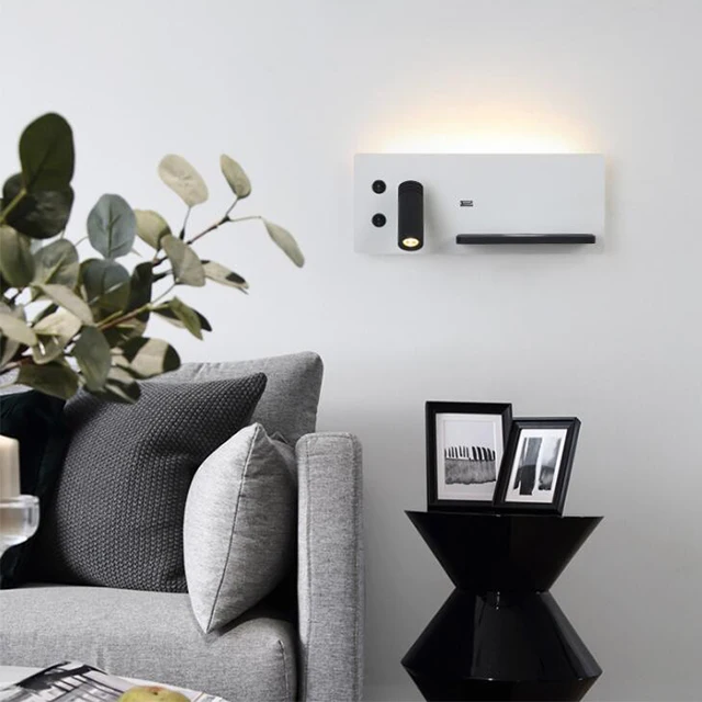 
indoor home bedroom Modern led uplight bedside wall lighting How Bright art night 